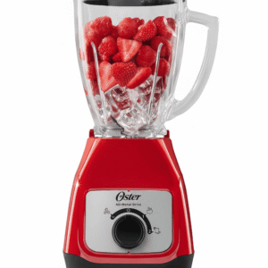 OSTER LICUADORA  VASO DE VIDRIO 1.5L PERILLA ROJO BLSTKAG-RRD