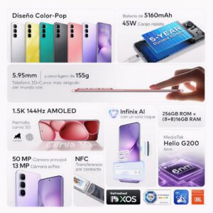 INFINIX HOT 60 PRO+ 8GB/256GB MISTY VIOLET