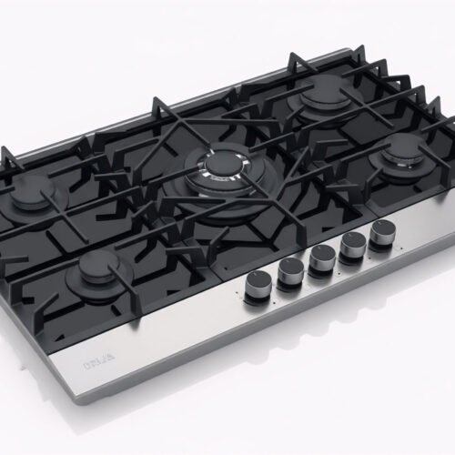 DRIJA FERRARA90 TOPE GAS VITRO-ACERO 5H 90CM