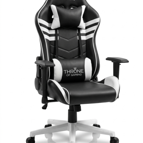 THRONE OF GAMING SILLA TG-8914 BLACK WHITE