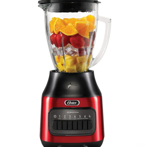 OSTER LICUADORA DE VASO DE VIDRIO ROJA 6V 800W BLSTPG-RPB