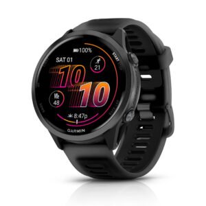 GARMIN GPS SMART WATCH AMOLED FORERUNNER 570 47MM BLACK