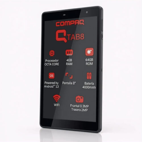 COMPAQ Q-TAB 8.68" 4GB/64GB PLATEADO QT9AVHE464QS
