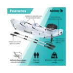 AKTIVETY KAYAK INFLABLE PARA 2 PERSONAS TRANSPARENTE