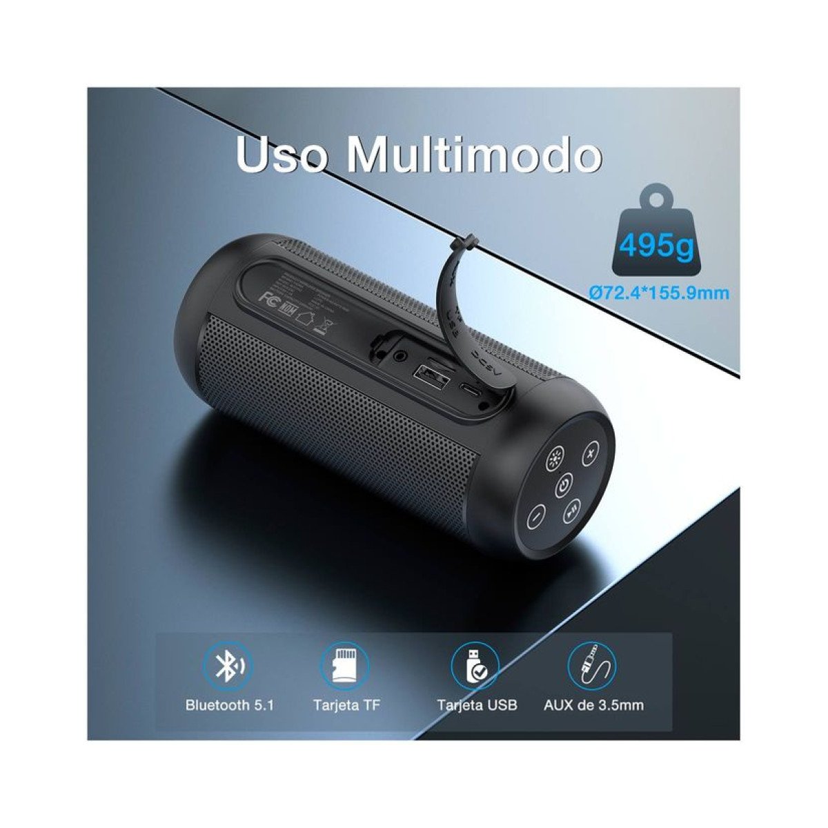 1HORA SPEAKER BLUETOOTH BLACK BOC242 1HORA SPEAKER BLUETOOTH BLACK BOC242