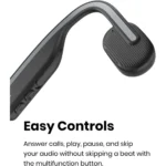 Audífonos Shokz OpenMove color gris, tecnología de conducción ósea, abiertos al ambiente, deportivos.