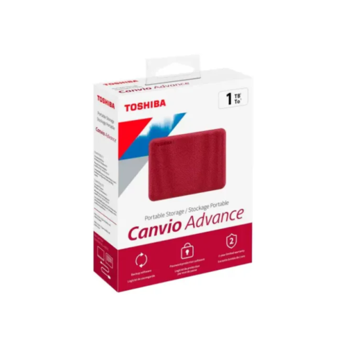 TOSHIBA CANVIO BASICS 1TB 2.5 USB 3.0 - ROJO