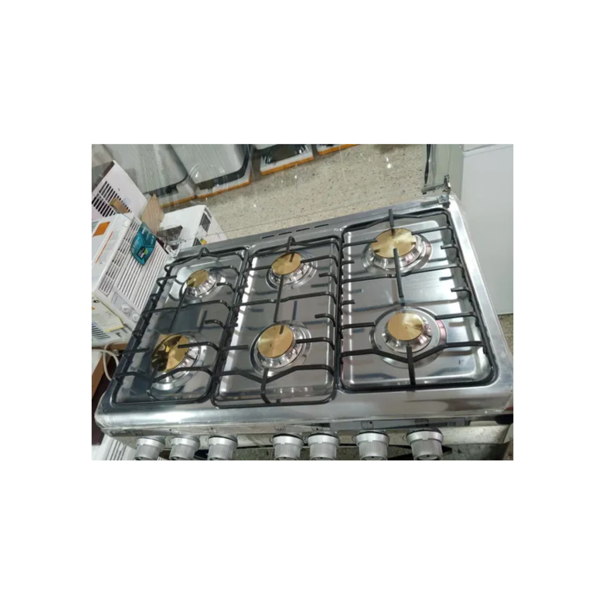Imagen normalizada · OMEGA COCINA A GAS 6 HORNILLAS ACERO OEG-6ITM OMEGA COCINA A GAS 6 HORNILLAS ACERO OEG-6ITM