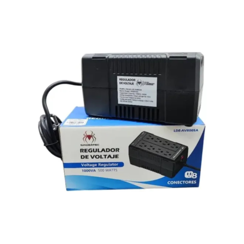 SPIDERTEC REGULADOR DE VOLTAJE 1000VA 500W LDE-AVR005A